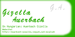 gizella auerbach business card